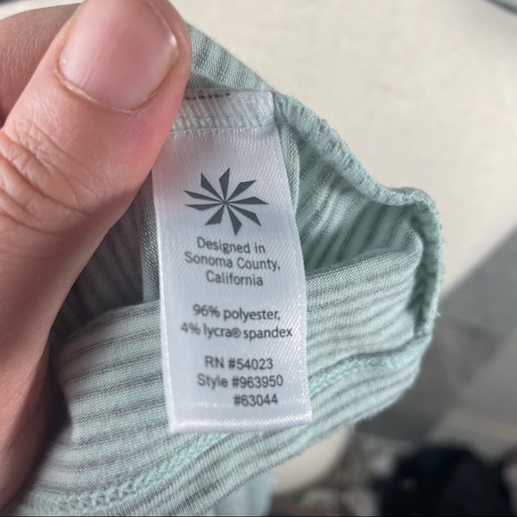 Athleta Hayes Valley Dolman Pullover Mini Stripe Mint Green - Picture 11 of 11